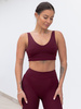 FITNESS / SIŁOWNIA / JOGA krótka BLUZKA – stanik sportowy na ramiączkach bordowa F105