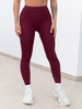 FITNESS / SIŁOWNIA / JOGA dopasowane SPODNIE legginsy z wysokim stanem z przeszyciami bordowe F106