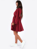 ROZKLOSZOWANA SUKIENKA GOŁE PLECY bordowa B160 k01