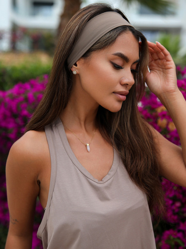 OPASKA do włosów z lycry gładka cappuccino S102