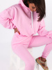 Dresowy komplet bluza z kapturem + spodnie różowy C124