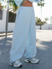 Dresowe bawełniane SPODNIE baggy baby blue E643 k01