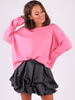 Sweter dekolt łódka oversize różowy b204 k01