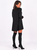 Trapezowa sukienka z kołnierzykiem czarna B267 k01