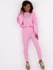 Dresowy komplet bluza z kapturem + spodnie różowy C124