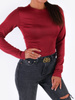 BLUZKA KLASYCZNE BODY BASIC bordowe B164 kk01