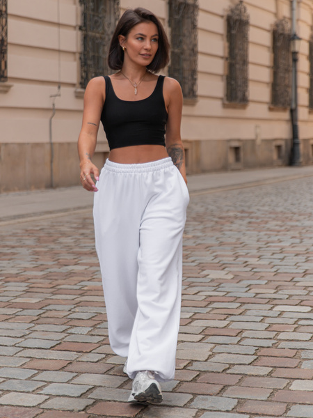 Dopasowany krótki TOP na ramkach z wiskozy czarny X214 k01