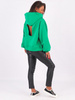 DRESOWA BLUZA Z KAPTUREM zielona B239 k01