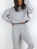 Dresowy komplet bluza + dopasowane spodnie szary a270 k01