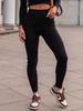Dopasowane bawełniane SPODNIE LEGGINSY push up czarne D525 k01