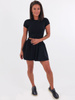 Bawełniany komplet top + krótkie spodenki czarny b64 k01