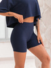 Dopasowane KOLARKI spodenki z wiscozy navy blue X200 k01
