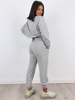 Dresowy komplet bluza + spodnie o luźnym kroju szary a267 k01