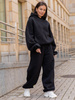 Viralowy ZESTAW: bawełniana BLUZA oversize z kapturem E644 + SPODNIE baggy E643