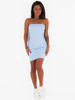 Gorsetowa sukienka z prążka baby blue c206 k01