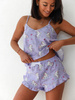 PIŻAMA komplet do spania luźna bluzka i spodenki liliowa w jednorożce P30 k01