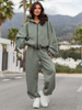 Dresowe bawełniane SPODNIE baggy khaki E643 k01