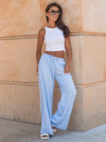 Bawełniana dopasowana BLUZKA basic z prążkowanej dzianiny na ramkach biała X255