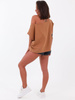 Luźna bawełniana bluzka oversize camel b131 k01