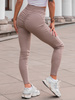 Dopasowane bawełniane SPODNIE LEGGINSY push up cappuccino D525 k01