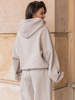 Viralowa Dresowa bawełniana BLUZA z kapturem oversize szeroka stone E644
