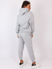 Dresowy komplet bluza kangurka + luźne spodnie szary b29 k01