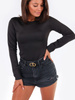 BLUZKA KLASYCZNE BODY BASIC czarne B164 kk01