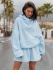 Bawełniane dresowe krótkie SPODENKI szorty baggy baby blue X52 k01