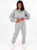 Dresowy komplet krótka oversizowa bluza + spodnie szary C120 k01