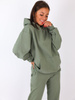 Dresowy komplet bluza kangurka + luźne spodnie khaki b29 k01