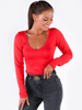 BLUZKA BODY DEKOLT V czerwona B159 kk01