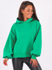 DRESOWA BLUZA Z KAPTUREM zielona B239 k01