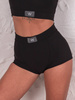 Elastyczne mega wygodne BOKSERKI majtki z wysokim stanem czarne E642 k01