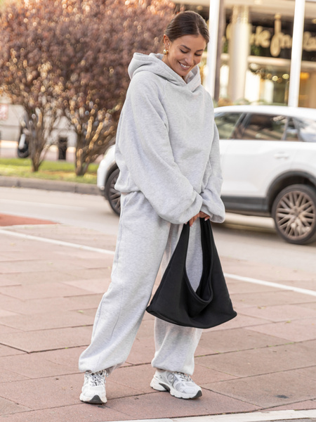 Sportowa TOREBKA z bawełnianego materiału czarna F107