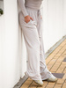 Luźne SPODNIE z wiskozy ze sznurkiem stone E33 k01