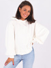 DRESOWA BLUZA Z KAPTUREM biała B239 k01