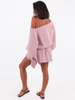 Muślinowa sukienka kimono oversize brudny róż b92 kk01