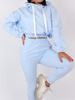 Dres komplet bluza z kapturem+spodnie baby blue a60 k01