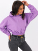 Dresowa krótka bluza z kapturem liliowa b30 kk01