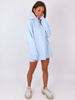 Dresowa oversizowa bluza z kapturem sukienka baby blue b23 k01