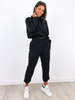 Dresowy komplet bluza + spodnie o luźnym kroju czarny a267 k01