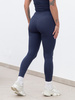 FITNESS / SIŁOWNIA / JOGA dopasowane SPODNIE legginsy z wysokim stanem navy blue F102