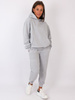 Dresowy komplet bluza kangurka + luźne spodnie szary b29 k01