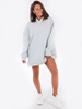 DRESOWA SUKIENKA BLUZA KANGURKA Z KAPTUREM szara B172 k01