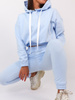 Dres komplet bluza z kapturem+spodnie baby blue a60 k01