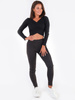 LEGGINSY Z KIESZENIAMI czarne B158 kk01