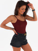 BLUZKA BODY LYCRA DEKOLT RAMKI bordowa X64 k01