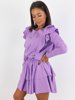 Bawełniana asymetryczna sukienka falbanki fioletowa a209 k01