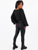 Body elegancka koszula sexy dekolt czarna c601 k01