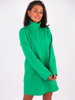 Dresowa sukienka z golfem zielona B259 k01